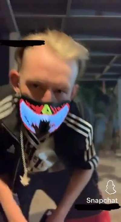 Bad boy vapes while blasting heavy metal