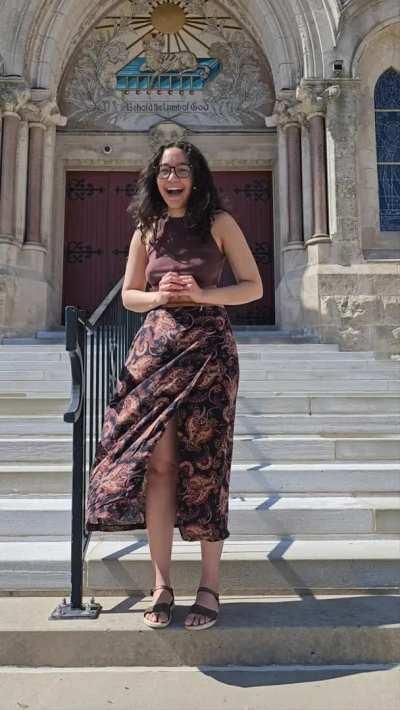 Ever flashed your tits outside a church? 🙈