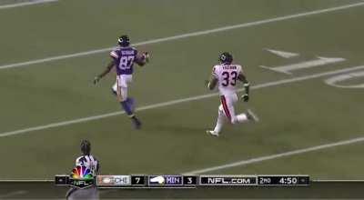[Highlights] 2008- The Vikings make a goal line stand; next play, a 99 yard touchdown pass