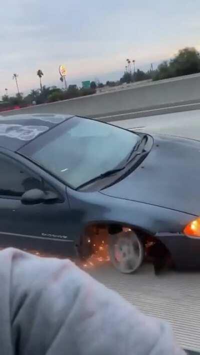 Wtf? How is his car not burning down?