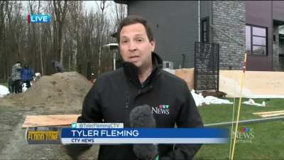 Audio difficulties on live during the flood news report.