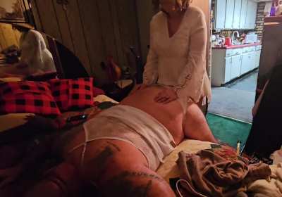 Giving my sissy slut the pounding she craves