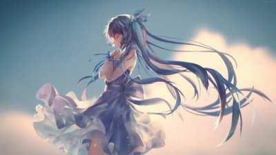 Pretty Miku Making A Wish [1920×1080]