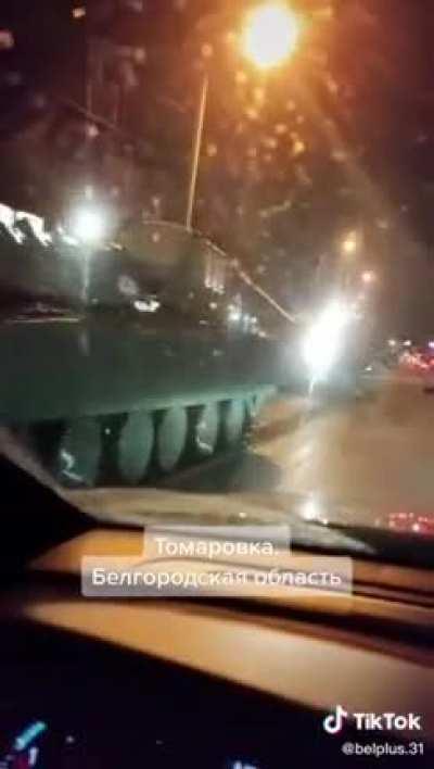 There are russian tank columns mere miles from the border