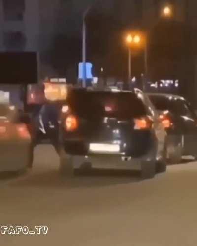 Playin chicken with a car 