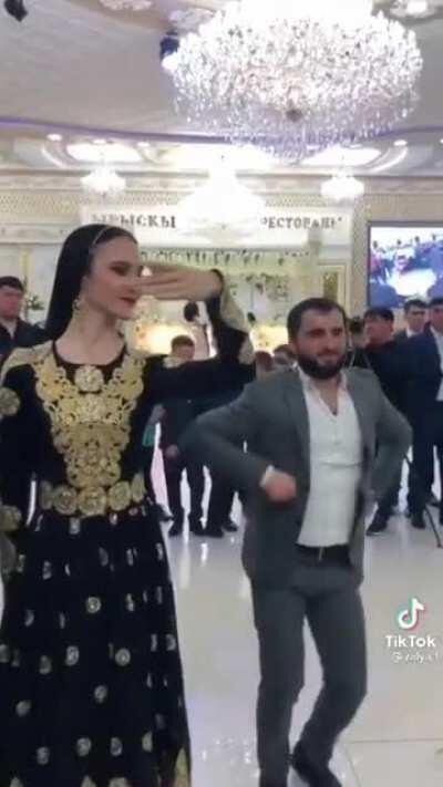 Dancer appears to be on wheels