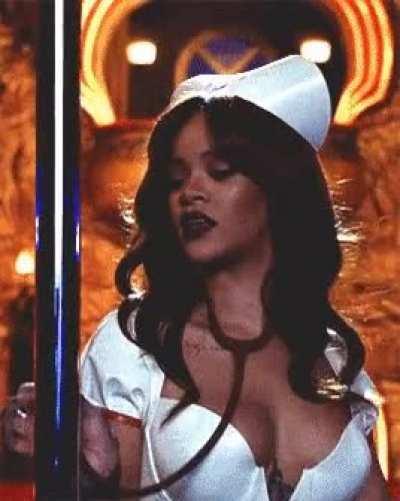 Your wife Rihanna with her bull boss during work hours