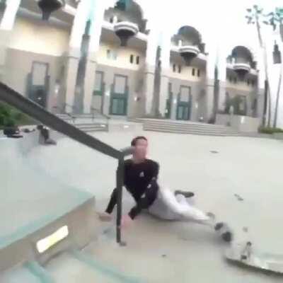 WCGW Jumping over a railing