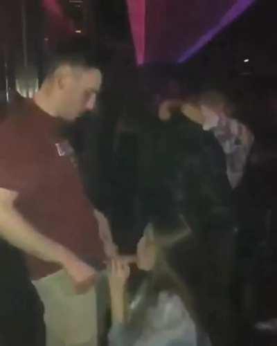 Getting On Her Knees in the Club