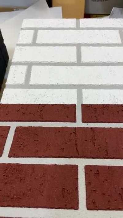 I made a few brick samples for a client. The mortar is the same color on both samples.