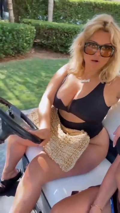 Bebe Driving a Golf Cart - Instagram 1/26/25