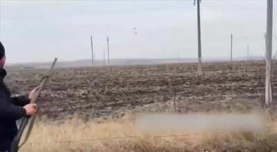 Russian soldiers accidentally shoot down a friendly drone.