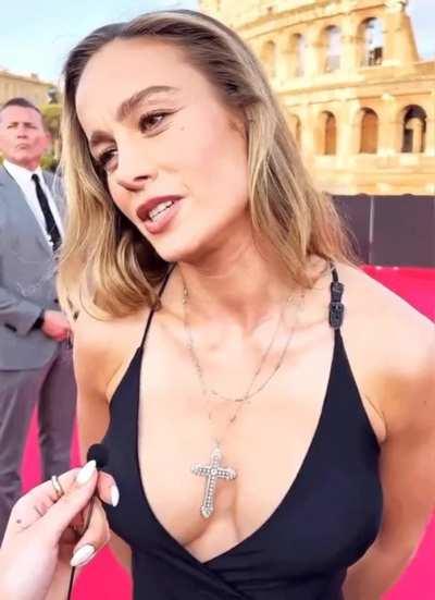 Brie Larson being seductive