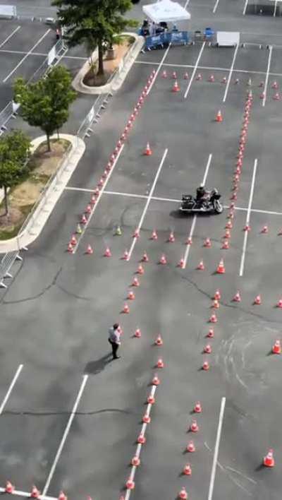 The skills of a highway motorcycle patrol.