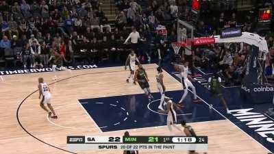 [Highlight] Naz Reid freezes Wembanyama with the hesi for the easy layup