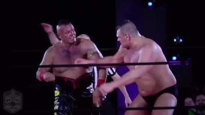 PCO and WALTER chopping each other, in high definition and in slow motion (Joey Janela’s Spring Break 2)