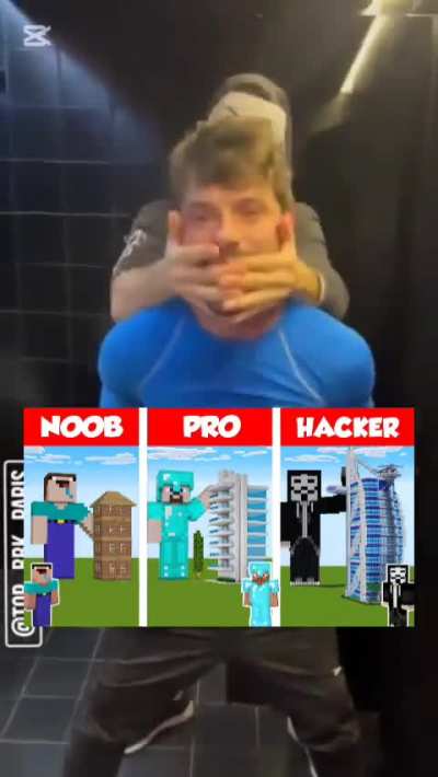 Noob vs hacker in real life 😱