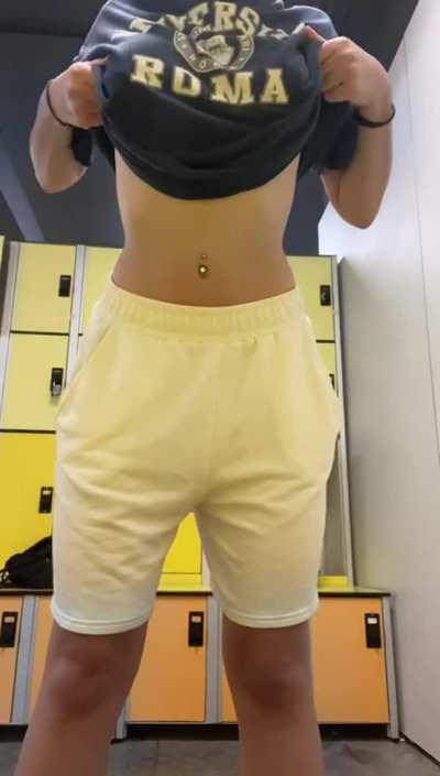 I'm really shy, so here's a quick flash from my gym