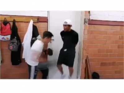 I shall jump to avoid the punch