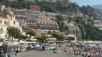Arriving in Positano