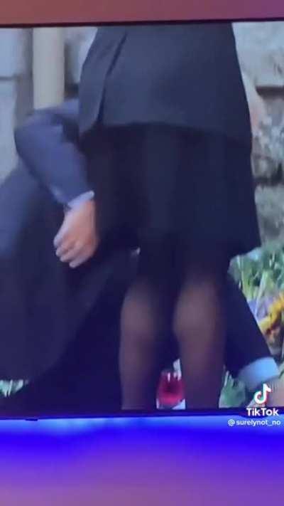 Prince Andrew copping a feel of his own daughter whilst grieving