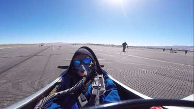 This air racing pilot narrowly avoiding death after his engine stops working properly on the runway