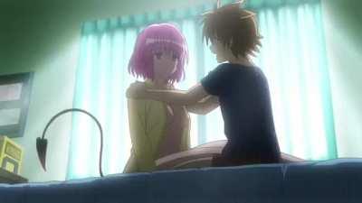 Rito pushed Momo down and wants to do something with her