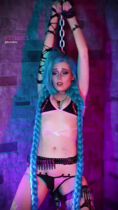 A captive Jinx having her first orgasms of many! (Chisai_Cosplay) [League of Legends]