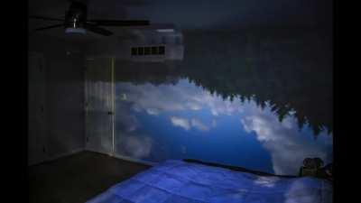 Timelapse of a room with a camera obscura on the walls [1:10]