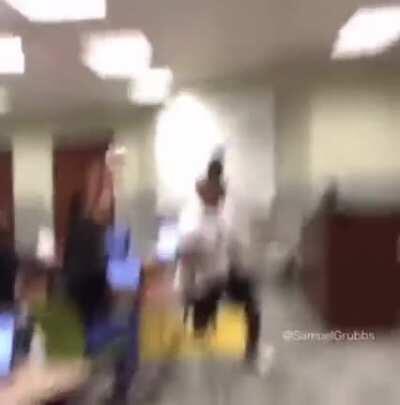 Paper toss done perfectly.