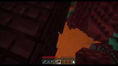 Wall running in the Nether to make you nervous
