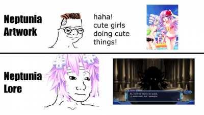 Neptunia Artwork vs Lore