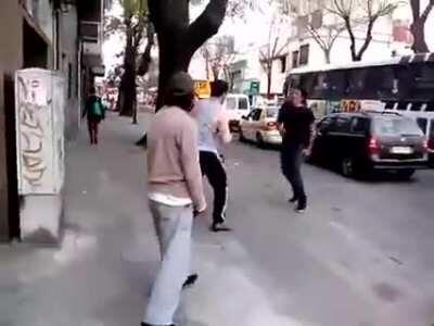 Dude trying to impress GF got punched and almost knocked out