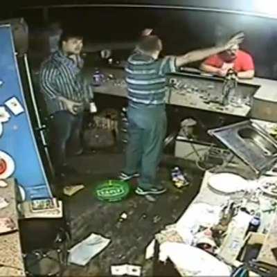 Little fight with Big Trevor