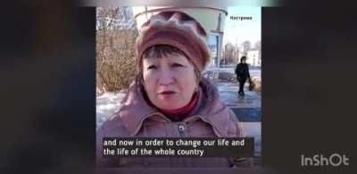 In Kostroma city (Russia) put up a big Z sign and lay flowers on it. The residents of the city were interviewed.