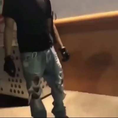 Dude stops bike from driving away with his bare hands