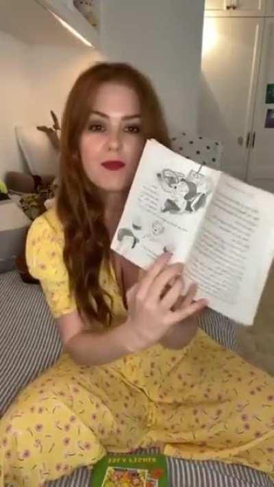 Leaning forward on Instagram live book reading