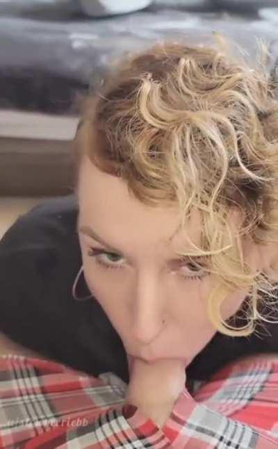 Struggled a bit to take his cum in my mouth but at least I swallowed it all !