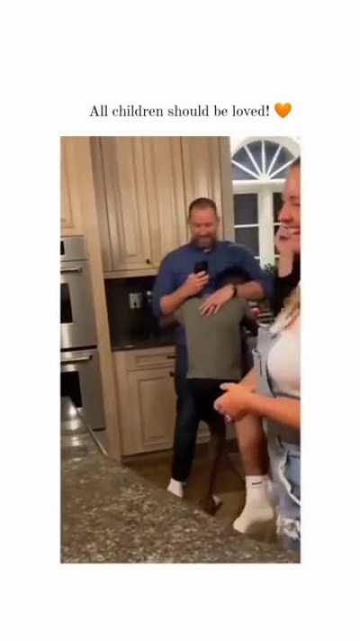 Birthday Surprise for adopted Boy by his new family.