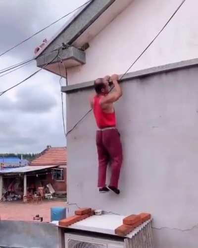 Just another old Asian man showing off