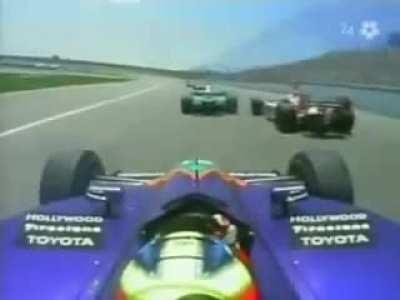 Dan Wheldon's non fatal crash with Felipe Giaffone. 2003