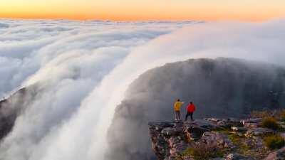 This epic ‘cloud waterfall’ on Bluff Knoll, WA.