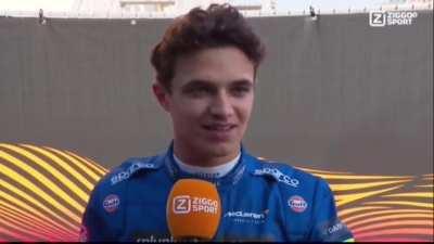 When Lando’s PR manager keeps him from saying something crazy...