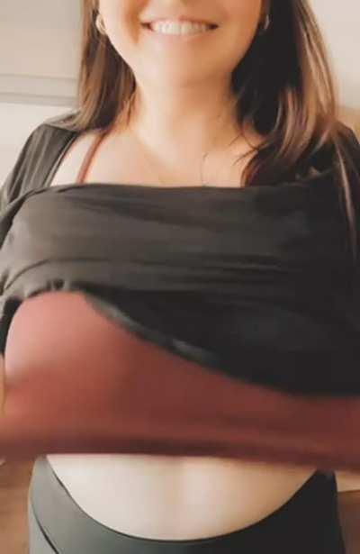 Whenever I wear a sports bra I can’t help but think about how there’s room for a dick between my tits…