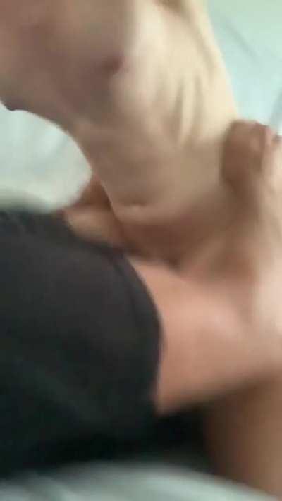 Trying to hold the camera…..but fuck me.