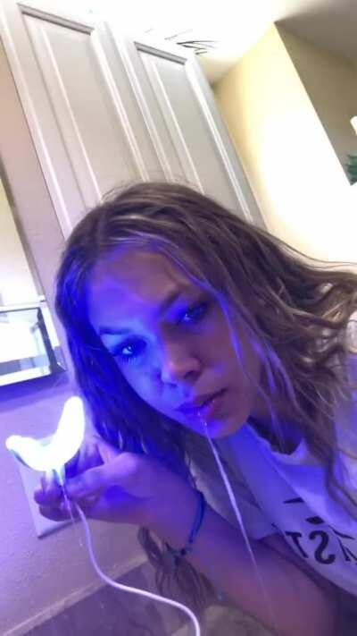 Julie drooling on TikTok