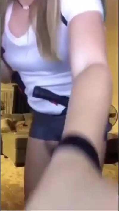 Girl accidentally throws knife at TV