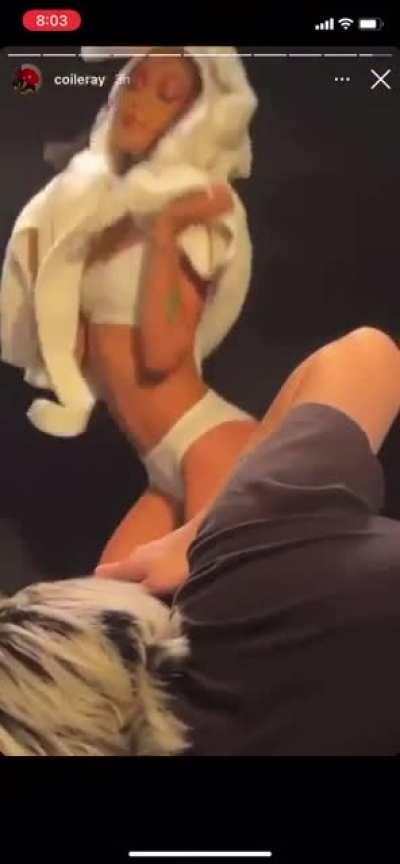 What song is she dancing to?