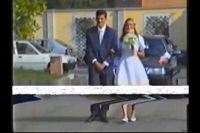 My parents' wedding videotape got corrupted so i put the BCS intro over it. The corruption also foreshadows the divorce, bravo Vince!