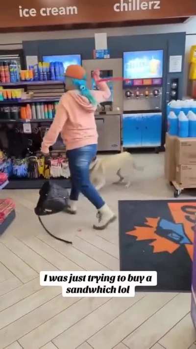 Woman unleashes her dog on employees, after being confronted for allegedly 'stealing candy' in Kelowna, B.C, Canada 